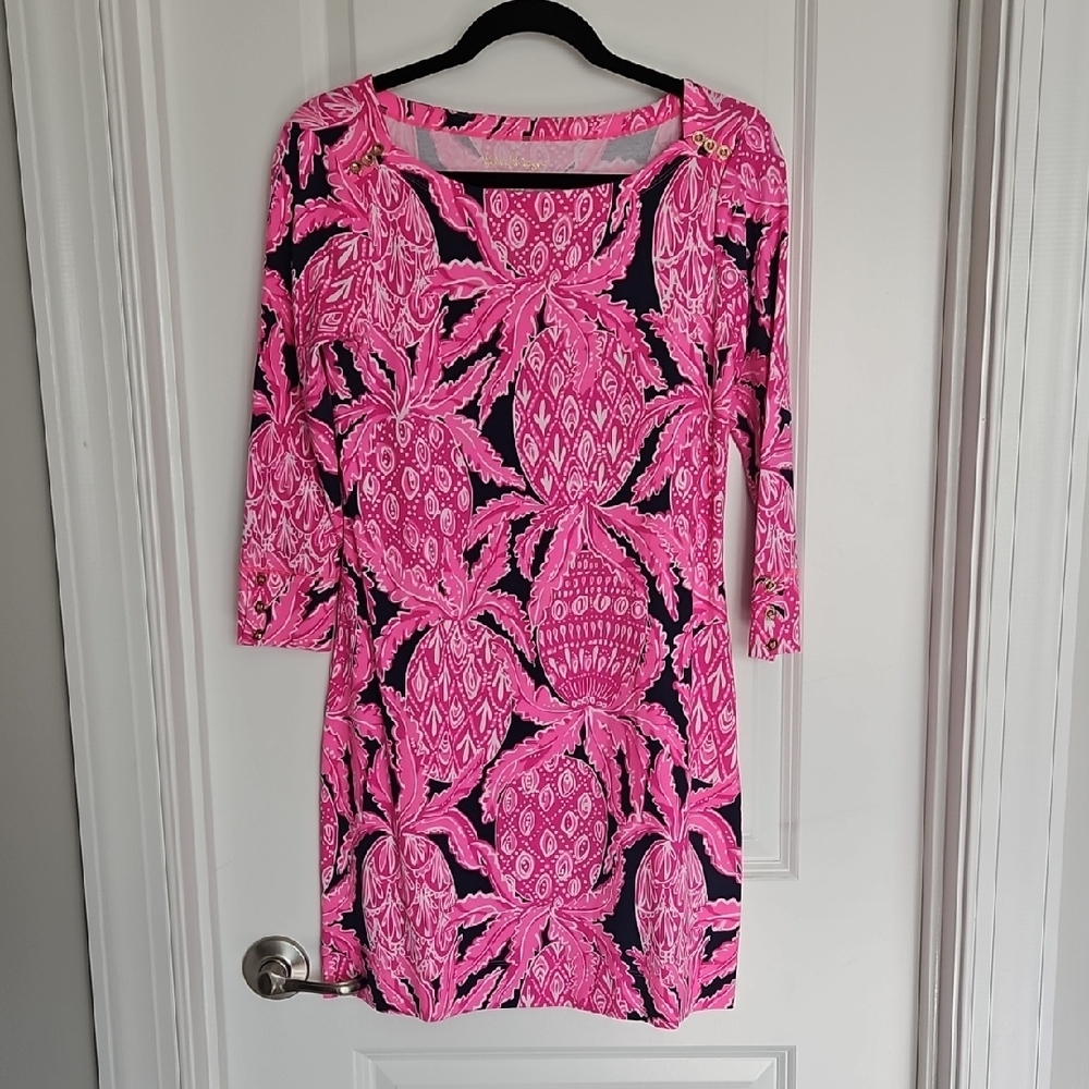 Lilly Pulitzer Sophie Dress In Coco Safari Purple Pineapple